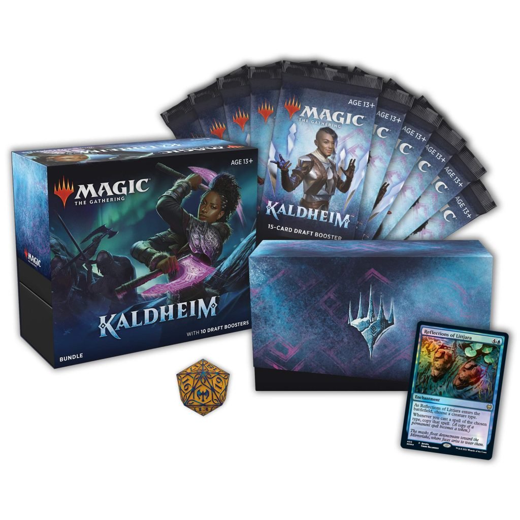 Magic: The Gathering Kaldheim Bundle | 10 Draft Boosters (150 Magic Cards) + Accessories